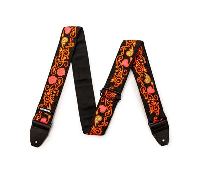 Dunlop Jimi Hendrix Series Strap, Monterey Blacklight Orange