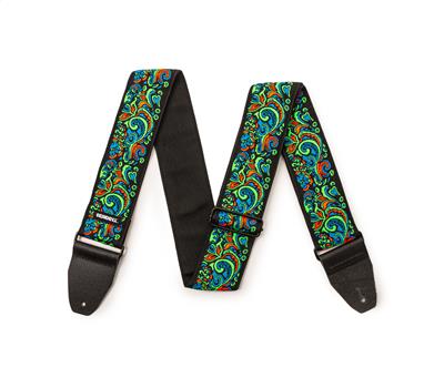 Dunlop Jimi Hendrix Series Strap, Love Drops Blacklight Blue