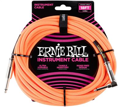 Ernie Ball Instrumentenkabel gerade/gewinkelt neonorange 5.49 Meter