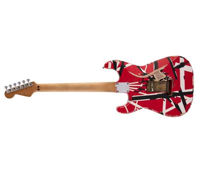 EVH Striped Series Frankie Red with Black Stripes Relic2
