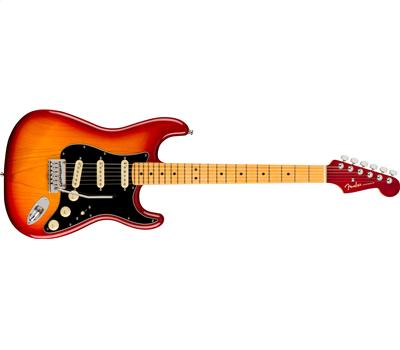 Fender American Ultra Luxe Stratocaster Maple Fingerboard Plasma Red Burst1