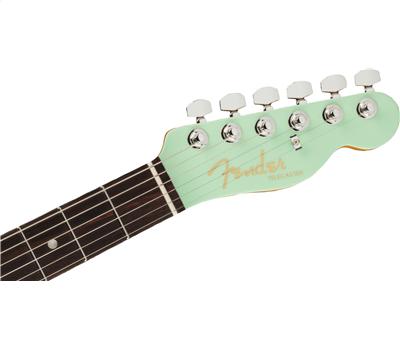 Fender American Ultra Luxe Telecaster Rosewood Fingerboard Transparent Surf Green3