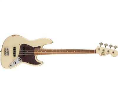 Fender 60th Anniversary Road Worn Jazz Bass PF Olympic White1