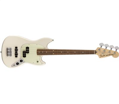 Fender Mustang Bass PJ Pau Ferro Olympic White1