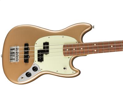 Fender Player Mustang Bass PJ Pau Ferro Firemist Gold3