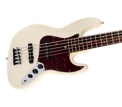Fender American Standard Jazz Bass V ( Five String ) RW Olympic White2