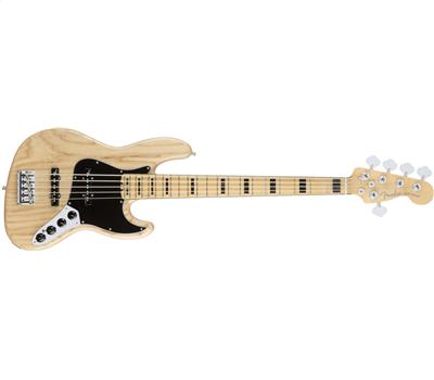 Fender American Elite Jazz Bass V ( 5-String ) Ash MN Natural1