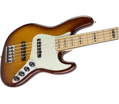 Fender American Elite Jazz Bass V ( 5-String ) Ash MN Tobacco Sunburst2