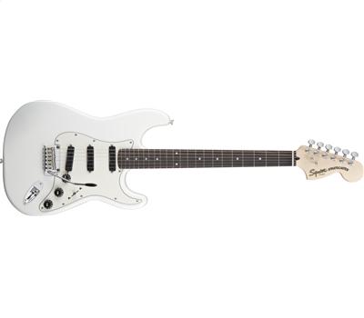 Squier Deluxe Stratocaster Hot Rails Olympic White