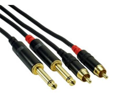 Rock Cable Siamkabel Jack 6,3mm/Cinch 2Meter