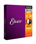 Elixir Nanoweb Coated 80/20 Bronze Custom Light .011-.052