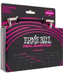 Ernie Ball Patchkabel, flach, gewinkelt/gewinkelt, schwarz Multi-Pack
