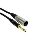 Rock Cable 1xXLR-Male auf 1x Stereo-Jack-Male 2 Meter