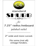 Shubb Capo C4 7.25 Radius Fretboard Chrom