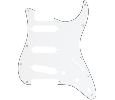 Fender Pickguard 11-Hole Modern-Style Stratocaster S/S/S White