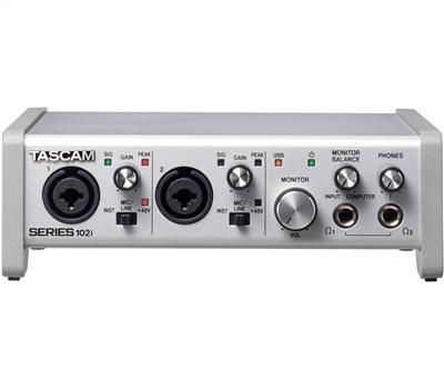 TASCAM Series 102i - USB Audio/MIDI Interface, 10in/4out2