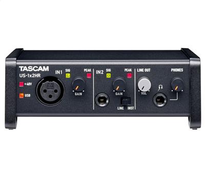 TASCAM US-1x2HR - USB Audio Interface, 2 In/Out, USB 2.02