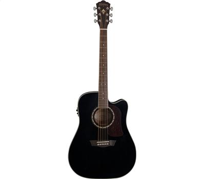 Washburn HD10SCEB Akustik-Gitarre schwarz1