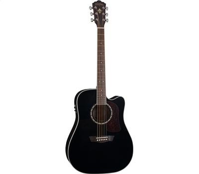 Washburn HD10SCEB Akustik-Gitarre schwarz2