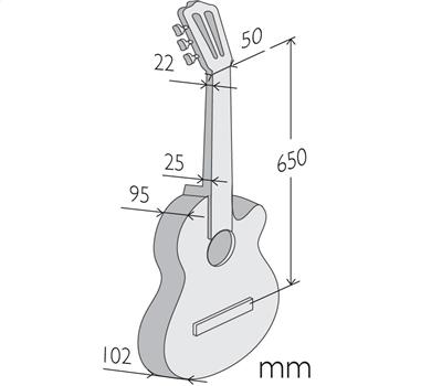 ALHAMBRA 3C-CW-E1 - Klassik-Gitarre 650 mm3
