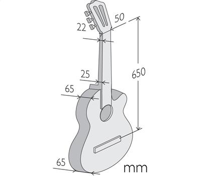 ALHAMBRA 5P-CT-E2 - Klassik-Gitarre 650 mm3